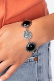 Positively Poppy - Black Paparazzi Bracelet
