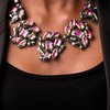 Obsessed  ~  2022  Paparazzi  Zi  Collection Hematite and Oil Spill Rhinestones Necklace