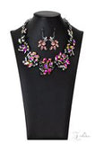 Obsessed  ~  2022  Paparazzi  Zi  Collection Hematite and Oil Spill Rhinestones Necklace