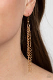 Galvanized Grit - Gold Paparazzi Chain Necklace