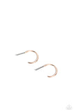 Ultra Upmarket - Rose Gold Paparazzi Hoop Earrings