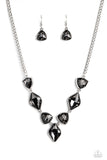 Glittering Geometrics - Silver Paparazzi Necklace