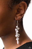 Cheeky Cascade - White Paparazzi Earrings