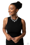 Cheeky Cascade - White Paparazzi Earrings