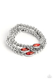 Twinkling Team - Red Paparazzi Bracelet