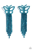 Billowing Butterflies - Blue Paparazzi Earrings