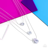 Lustrous Layers - White Paparazzi Necklace