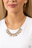 Fitted Fantasy - Gold Paparazzi Necklace