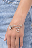 Making It INITIAL - Silver - "C" Paparazzi Charm Bracelet Bangle Like