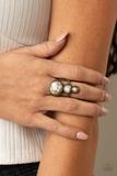 Marbled Magnificence - Brass  Paparazzi Ring